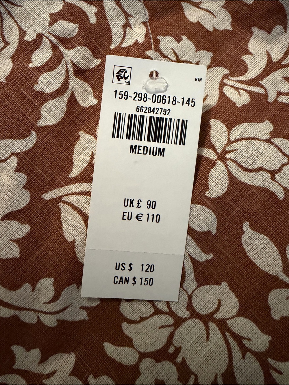 Abercrombie & Fitch Julia Brown and Cream Floral Maxi Dress - Picture 5 of 6